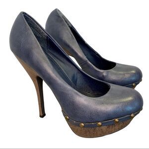 NAVY blue platform high heel size 8.5